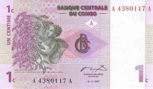 Kongo p.80 1 Centime  1997